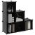 Organizator cub de depozitare, 6 cuburi, negru, PP GartenMobel Dekor