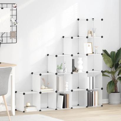 Organizator cub de depozitare, 15 cuburi, transparent, PP GartenMobel Dekor