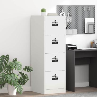 Dulap pentru Fișiere cu sertar 2 pcs Alb 44 x 50 x 139 cm GartenMobel Dekor