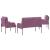 Seturi de canapele 3 pcs Violet 115 x 56 x 80 cm placaj GartenMobel Dekor