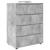 Dulapuri de depozitare Gri din beton 80 x 48 x 105 cm GartenMobel Dekor