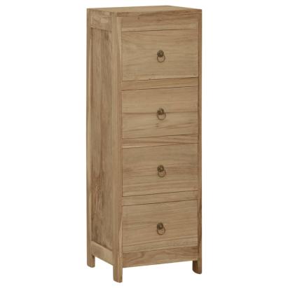 Comodă cu sertare, 30x30x90 cm, lemn masiv tec GartenMobel Dekor