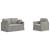 Set de canapea 2 pcs Gri deschis 138 x 78 x 80 cm Catifea GartenMobel Dekor