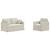 Set de canapea 2 pcs Crem 138 x 78 x 80 cm Catifea GartenMobel Dekor