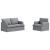Set de canapea 2 pcs Gri deschis 144 x 80 x 85 cm țesătură GartenMobel Dekor