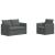 Set de canapea 2 pcs Gri închis 136 x 82 x 85 cm Țesătură GartenMobel Dekor