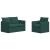 Set de canapea 2 pcs Verde închis 136 x 82 x 85 cm Țesătură GartenMobel Dekor