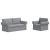 Set de canapea 2 pcs Gri deschis 175 x 82 x 80 cm țesătură GartenMobel Dekor