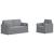 Set de canapea 2 pcs Gri deschis 158 x 78 x 80 cm țesătură GartenMobel Dekor