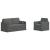 Set de canapea 2 pcs Gri închis 158 x 78 x 80 cm țesătură GartenMobel Dekor