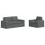 Set de canapea 2 pcs Gri închis 182 x 80 x 82 cm țesătură GartenMobel Dekor