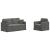 Set de canapea 2 pcs Gri închis 158 x 78 x 80 cm Catifea GartenMobel Dekor