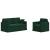 Set de canapea 2 pcs Verde închis 158 x 78 x 80 cm Catifea GartenMobel Dekor