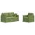 Set de canapea 2 pcs Verde deschis 158 x 78 x 80 cm Catifea GartenMobel Dekor