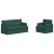 Set de canapea 2 pcs Verde închis 162 x 80 x 85 cm țesătură GartenMobel Dekor