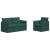 Set de canapea 2 pcs Verde închis 156 x 82 x 85 cm Țesătură GartenMobel Dekor