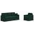 Set de canapea 2 pcs Verde închis 198 x 78 x 80 cm Catifea GartenMobel Dekor