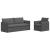 Set de canapea 2 pcs Gri închis 196 x 82 x 85 cm Țesătură GartenMobel Dekor