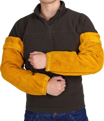 Mansete de sudura din piele Strend Pro Industrial, 50 cm, set 2 buc