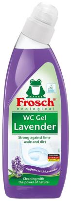 Gel WC Frosch cu lavandă, anticalcar și igienizare, 750 ml