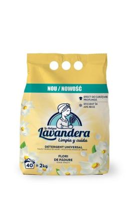 Detergent pudră Lavandera Flori de câmp 2 kg, 40 spălări