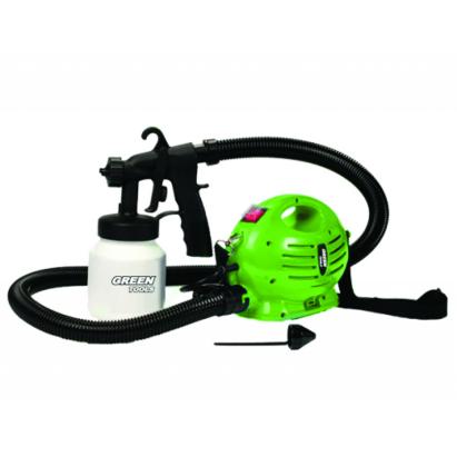 Pistol de vopsit electric 650W cu compresor, rezervor 800 ml, Green Tools