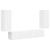 Set Dulap pentru Televizor Montat pe Perete Pe perete 4 pcs Alb GartenMobel Dekor