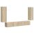 Set Dulap pentru Televizor Montat pe Perete 4 pcs Stejar Sonoma GartenMobel Dekor