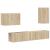 Set Dulap pentru Televizor Montat pe Perete 4 pcs Stejar Sonoma GartenMobel Dekor