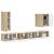 Set Dulap pentru Televizor Montat pe Perete 6 pcs Stejar Sonoma GartenMobel Dekor