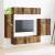 Set Dulap pentru Televizor Montat pe Perete 6 pcs Lemn Vechi GartenMobel Dekor