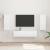 Set comodă TV Pe perete 2 pcs Alb lucios Lemn compozit GartenMobel Dekor