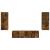 Set comodă TV Pe perete 2 pcs Stejar fumuriu Lemn compozit GartenMobel Dekor