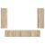 Set comodă TV Pe perete 3 pcs Stejar Sonoma Lemn compozit GartenMobel Dekor