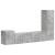 Set comodă TV Pe perete 4 pcs Gri din beton Lemn compozit GartenMobel Dekor