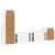 Set comodă TV Pe perete 4 pcs Alb lucios Lemn compozit GartenMobel Dekor