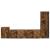 Set comodă TV Pe perete 4 pcs Stejar fumuriu Lemn compozit GartenMobel Dekor