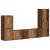 Set comodă TV Pe perete 4 pcs Lemn vechi Lemn compozit GartenMobel Dekor