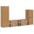 Set comodă TV Pe perete 4 pcs Stejar Artizanal Lemn compozit GartenMobel Dekor