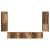 Set comodă TV Pe perete 4 pcs Lemn vechi Lemn compozit GartenMobel Dekor