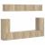 Set comodă TV Pe perete 5 pcs Stejar Sonoma Lemn compozit GartenMobel Dekor