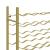 Suport sticle de vin, 48 sticle, auriu, metal GartenMobel Dekor