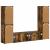 Set comodă TV 6 pcs Stejar fumuriu Lemn compozit GartenMobel Dekor