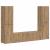 Set comodă TV 6 pcs Stejar Artizanal Lemn compozit GartenMobel Dekor