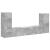 Set comodă TV 4 pcs Gri din beton Lemn compozit GartenMobel Dekor