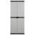 Dulap de depozitare grădină cu 3 rafturi gri/negru 68x40x168 cm GartenMobel Dekor