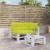 Perne de paleți, 3 buc, verde aprins, material textil GartenMobel Dekor