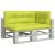 Perne de paleți, 3 buc, verde aprins, material textil GartenMobel Dekor