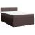 Pat box spring cu saltea, maro închis, 160x200 cm, textil GartenMobel Dekor