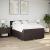 Pat box spring cu saltea, maro închis, 160x200 cm, textil GartenMobel Dekor